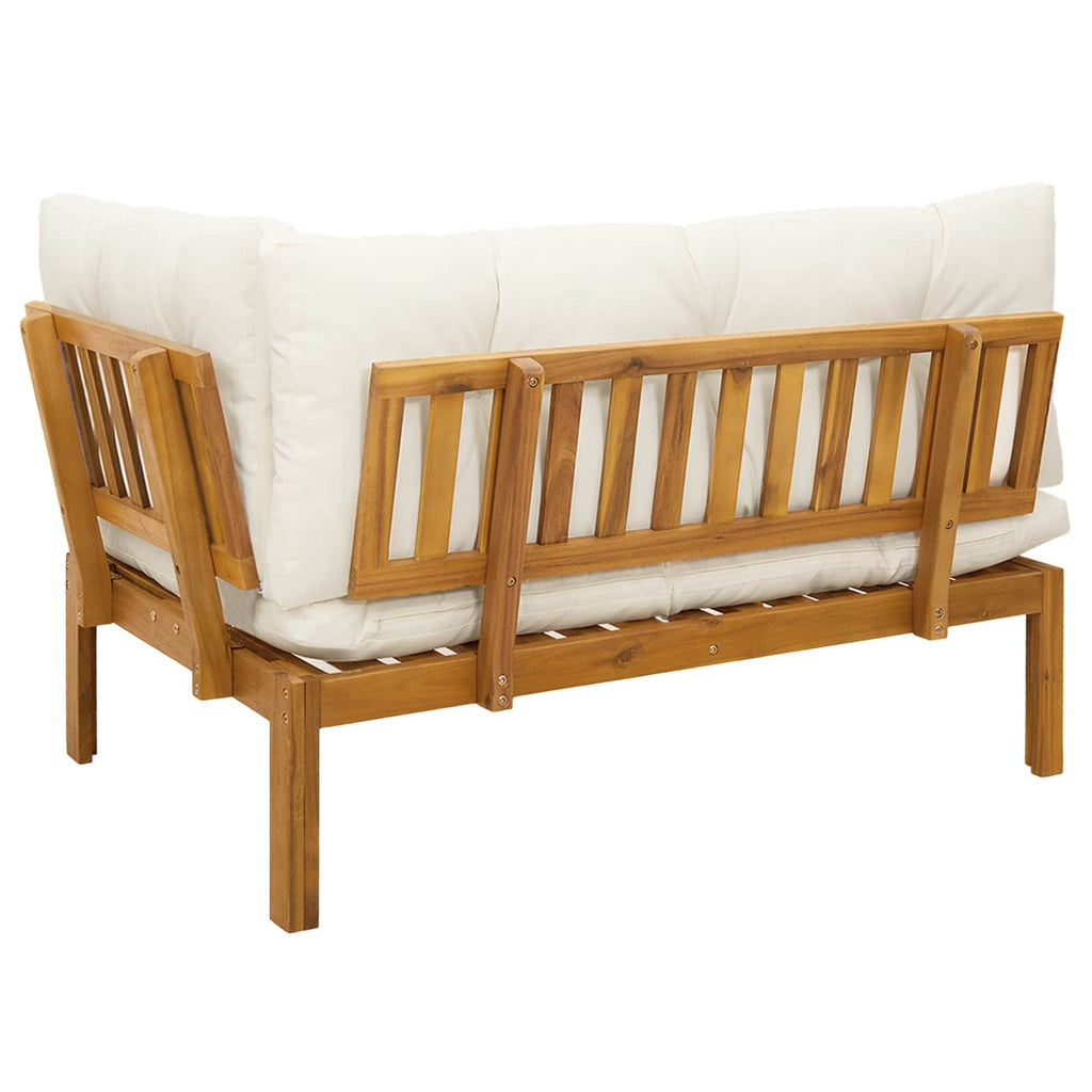 vidaXL Sofa narożna do ogrodu Drewno akacjowe