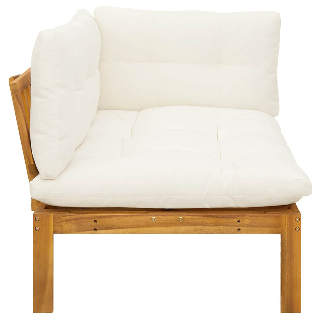 vidaXL Sofa narożna do ogrodu Drewno akacjowe