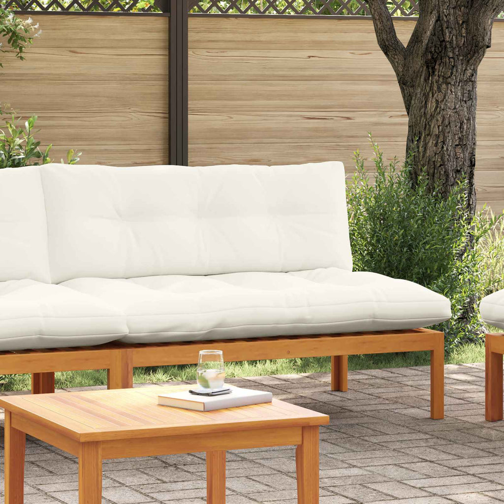 vidaXL Sofa Środkowa do Ogrodu Naturalny i Kremowy Biały