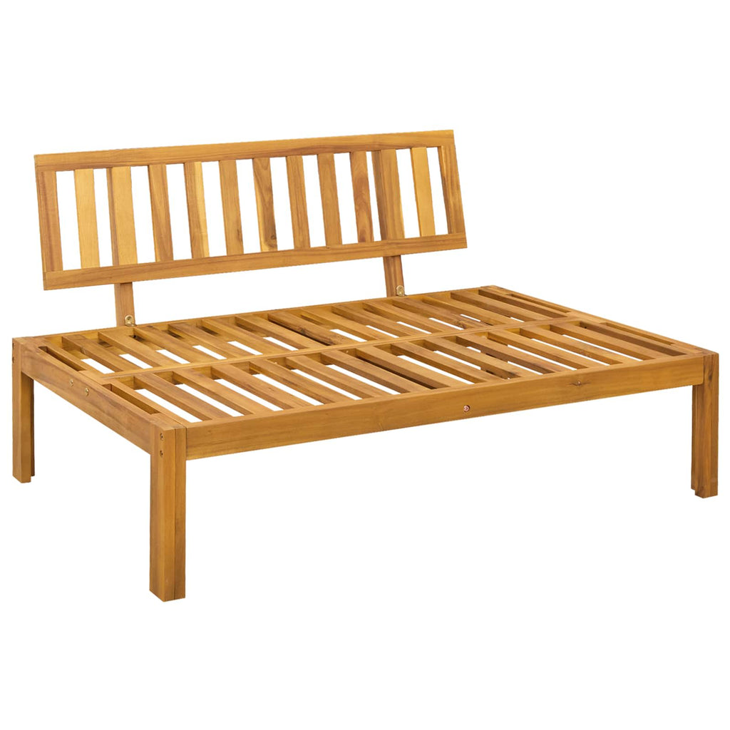 vidaXL Sofa Środkowa do Ogrodu Naturalny i Kremowy Biały