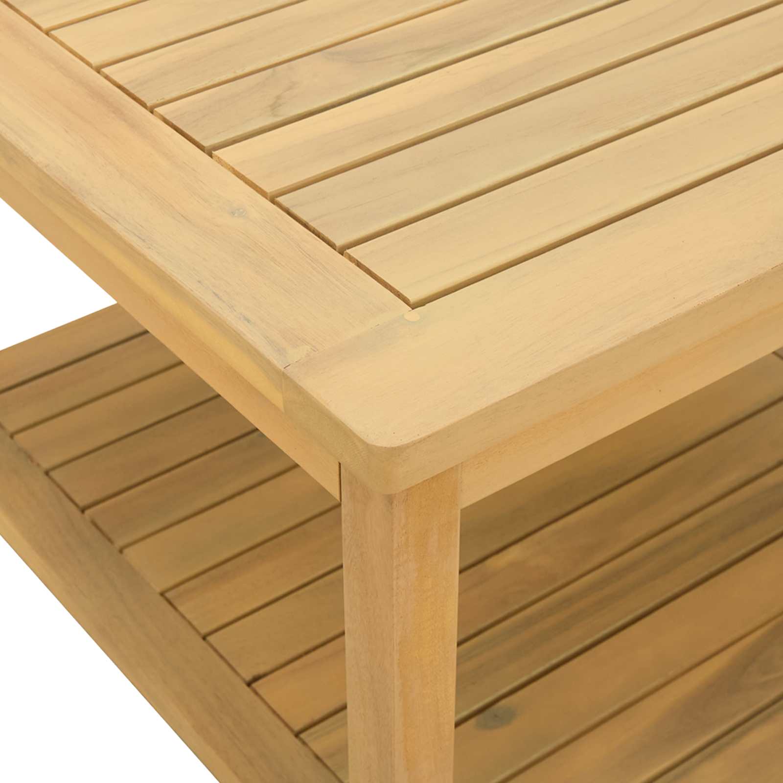 vidaXL Stolik boczny Olej Naturalny 45 x 45 x 45 cm Lite Drewno Akacji