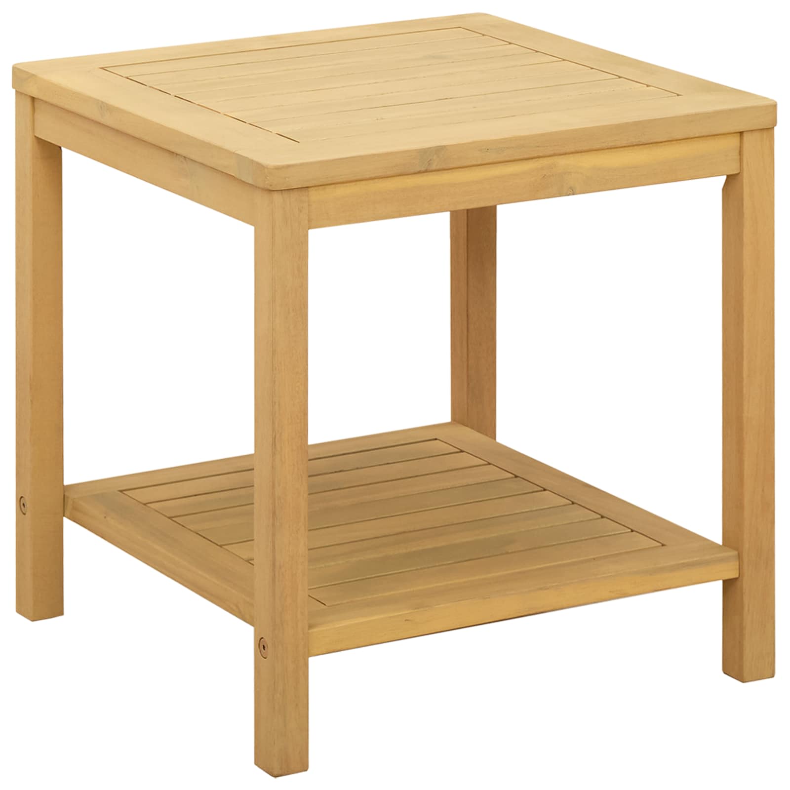 vidaXL Stolik boczny Olej Naturalny 45 x 45 x 45 cm Lite Drewno Akacji