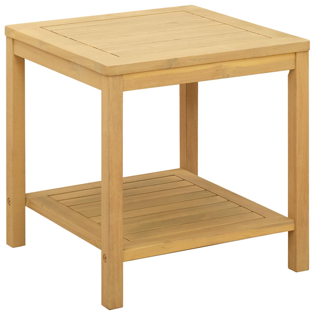 vidaXL Stolik boczny Olej Naturalny 45 x 45 x 45 cm Lite Drewno Akacji