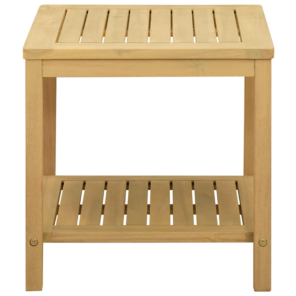 vidaXL Stolik boczny Olej Naturalny 45 x 45 x 45 cm Lite Drewno Akacji