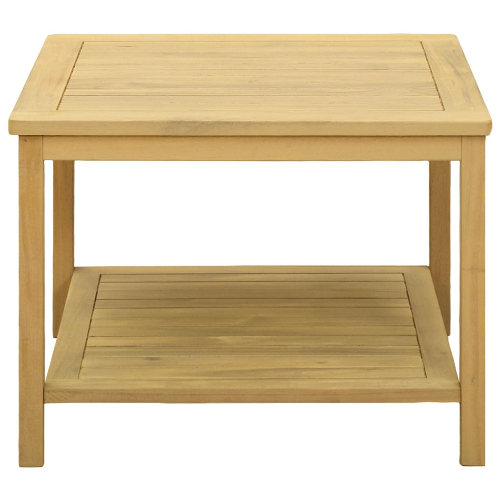 vidaXL Stolik boczny Olej Naturalny 60 x 60 x 45 cm Lite Drewno Akacji