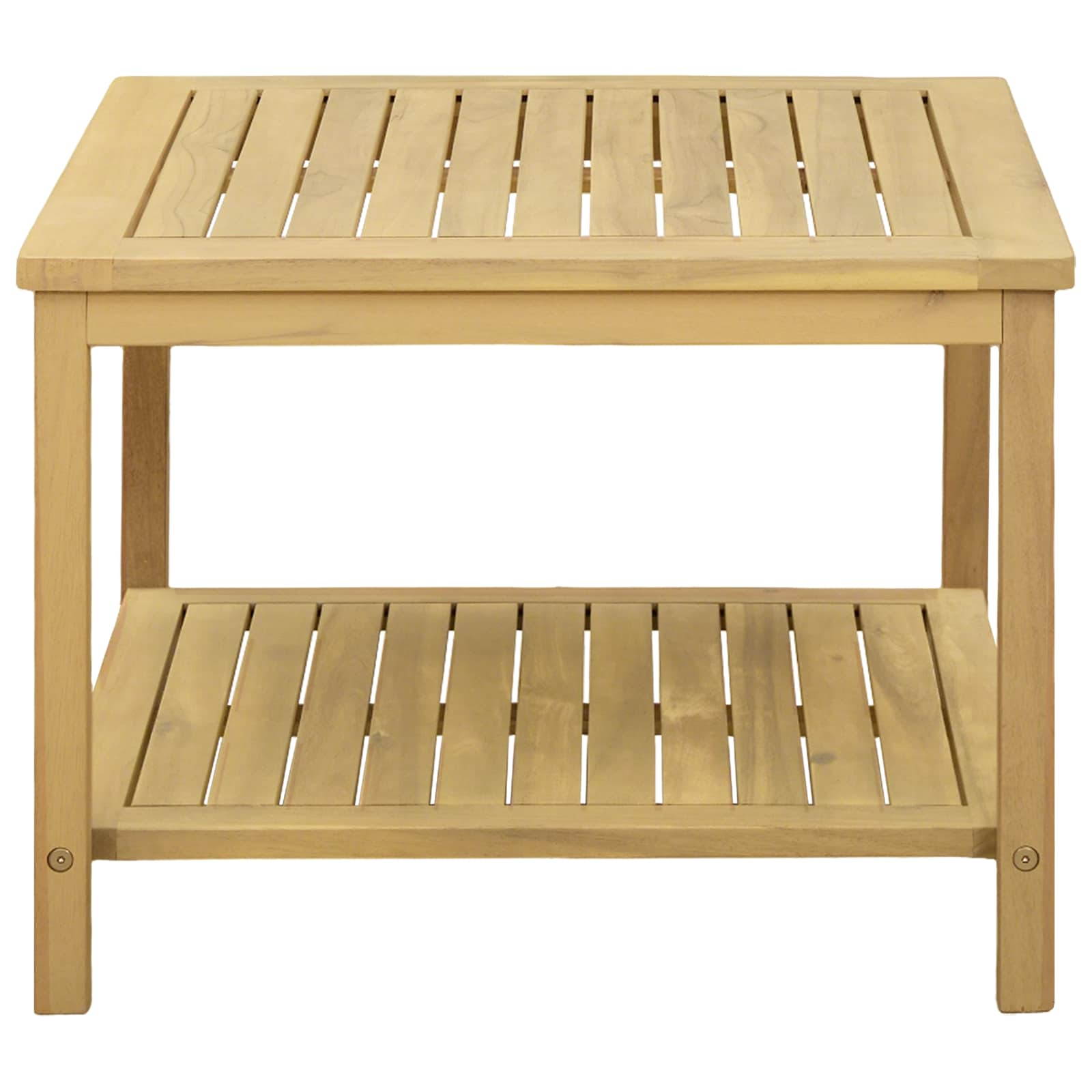 vidaXL Stolik boczny Olej Naturalny 60 x 60 x 45 cm Lite Drewno Akacji