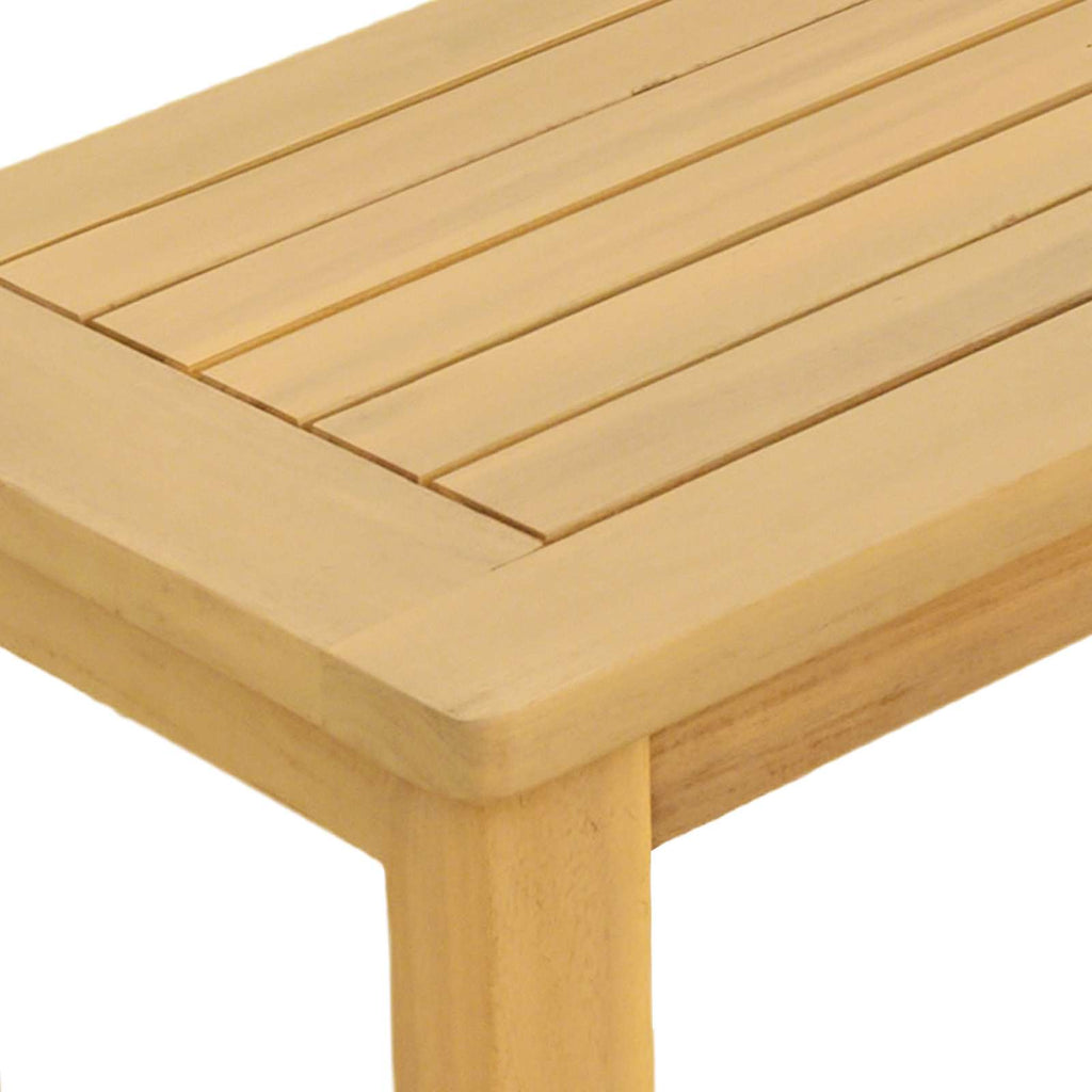 vidaXL Stół konsolowy do ogrodu z półką Jasna akacja 80 x 35 x 75 cm