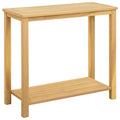 vidaXL Stół konsolowy do ogrodu z półką Jasna akacja 80 x 35 x 75 cm