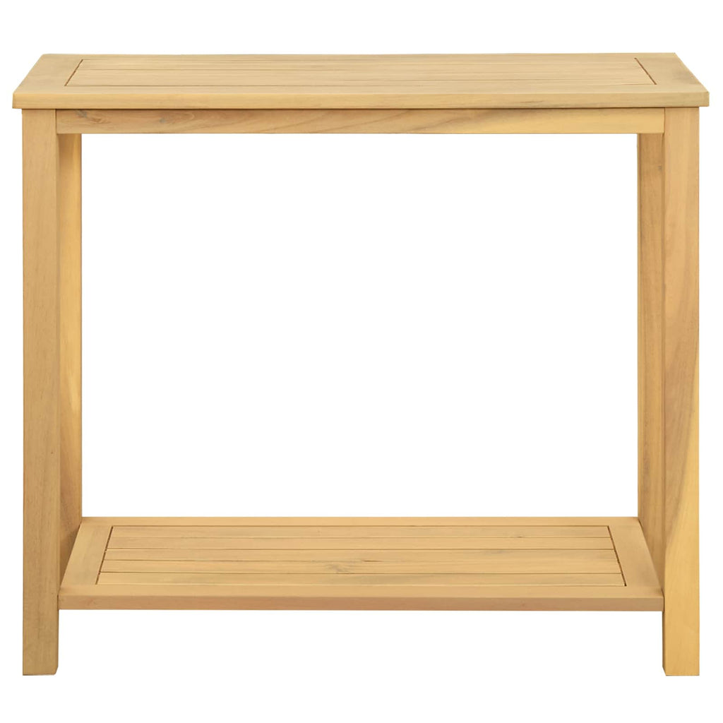vidaXL Stół konsolowy do ogrodu z półką Jasna akacja 80 x 35 x 75 cm