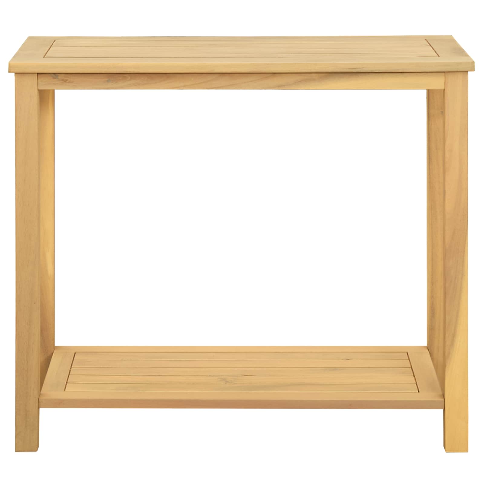 vidaXL Stół konsolowy do ogrodu z półką Jasna akacja 80 x 35 x 75 cm