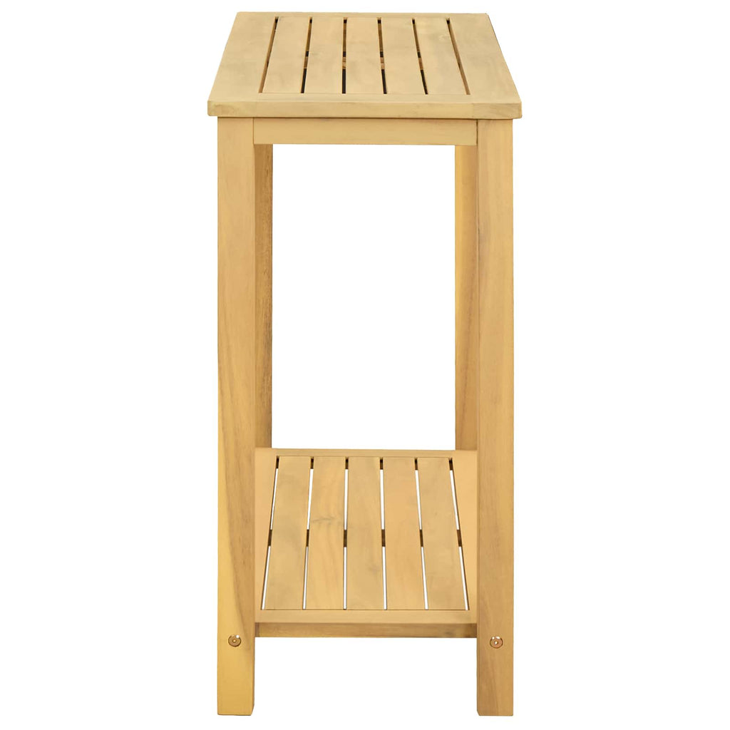 vidaXL Stół konsolowy do ogrodu z półką Jasna akacja 80 x 35 x 75 cm