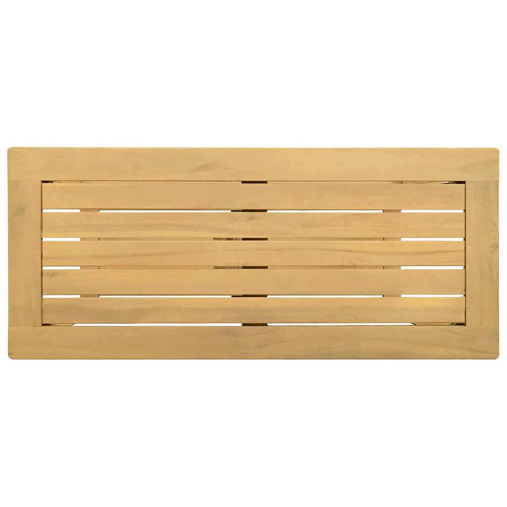 vidaXL Stół konsolowy do ogrodu z półką Jasna akacja 80 x 35 x 75 cm