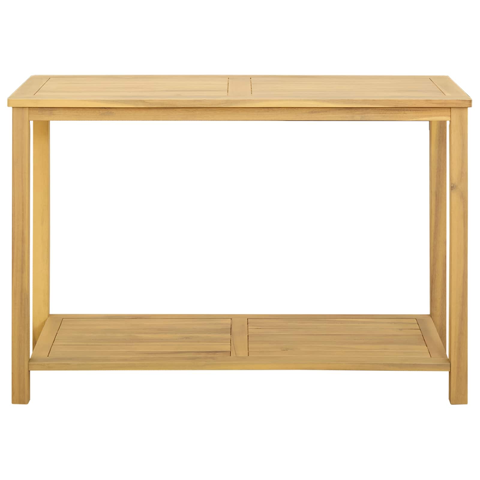 vidaXL Stół konsolowy do ogrodu Jasna akacja 110 x 40 x 75 cm