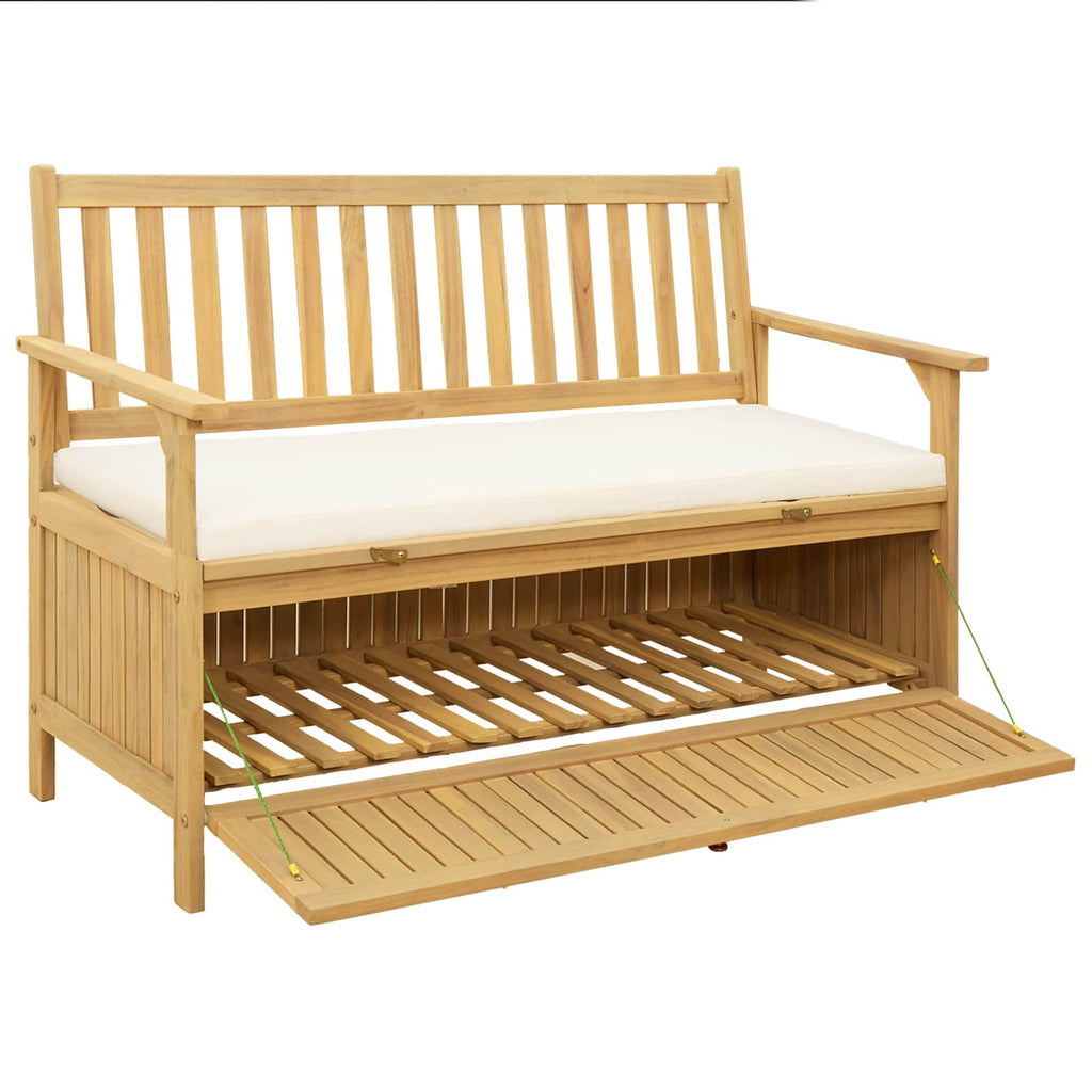 vidaXL Ławka z miejscem do przechowywania 2 -Seater 120 x 63 x 84 cm