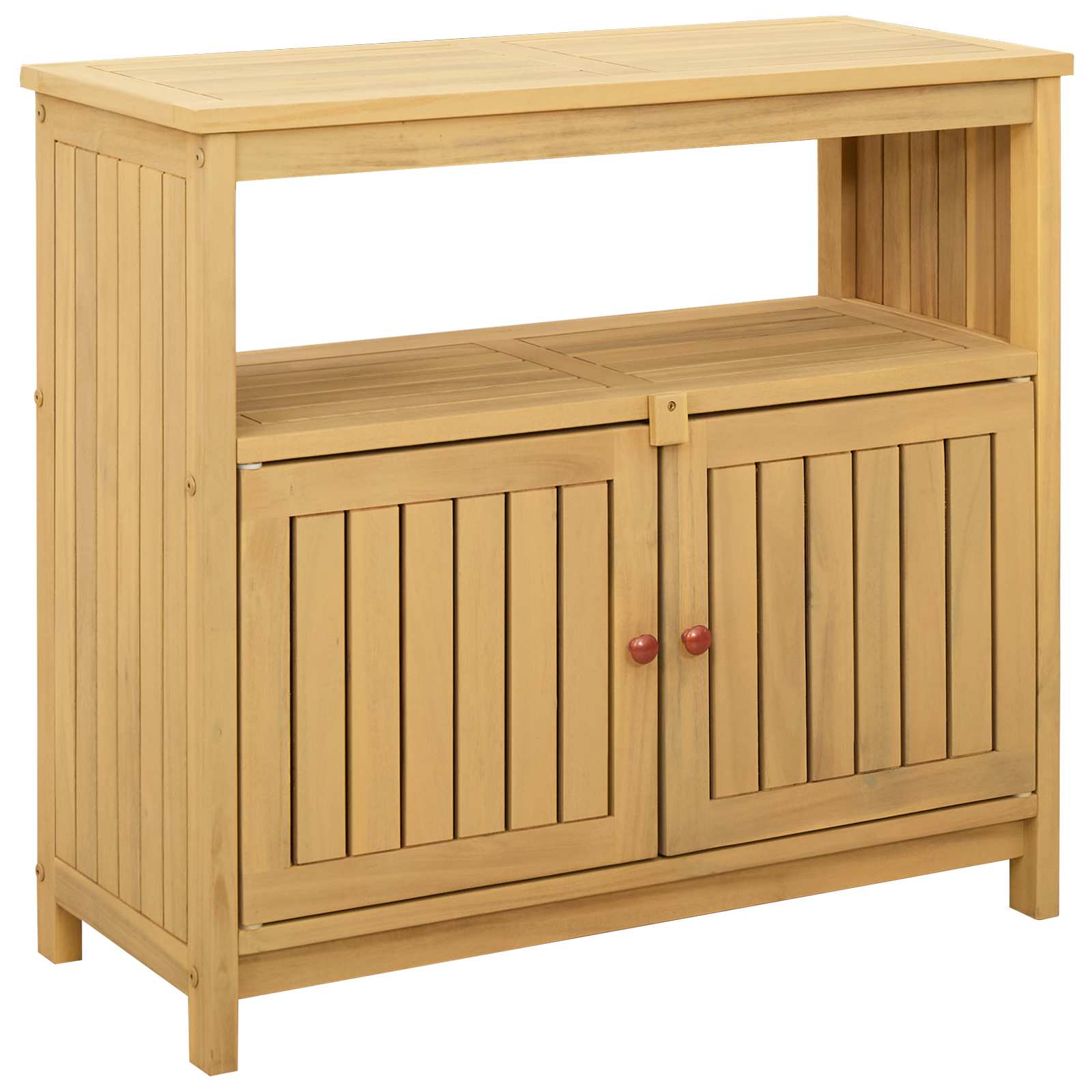 vidaXL Stół konsolowy do ogrodu Jasna akacja 80 x 35 x 75 cm