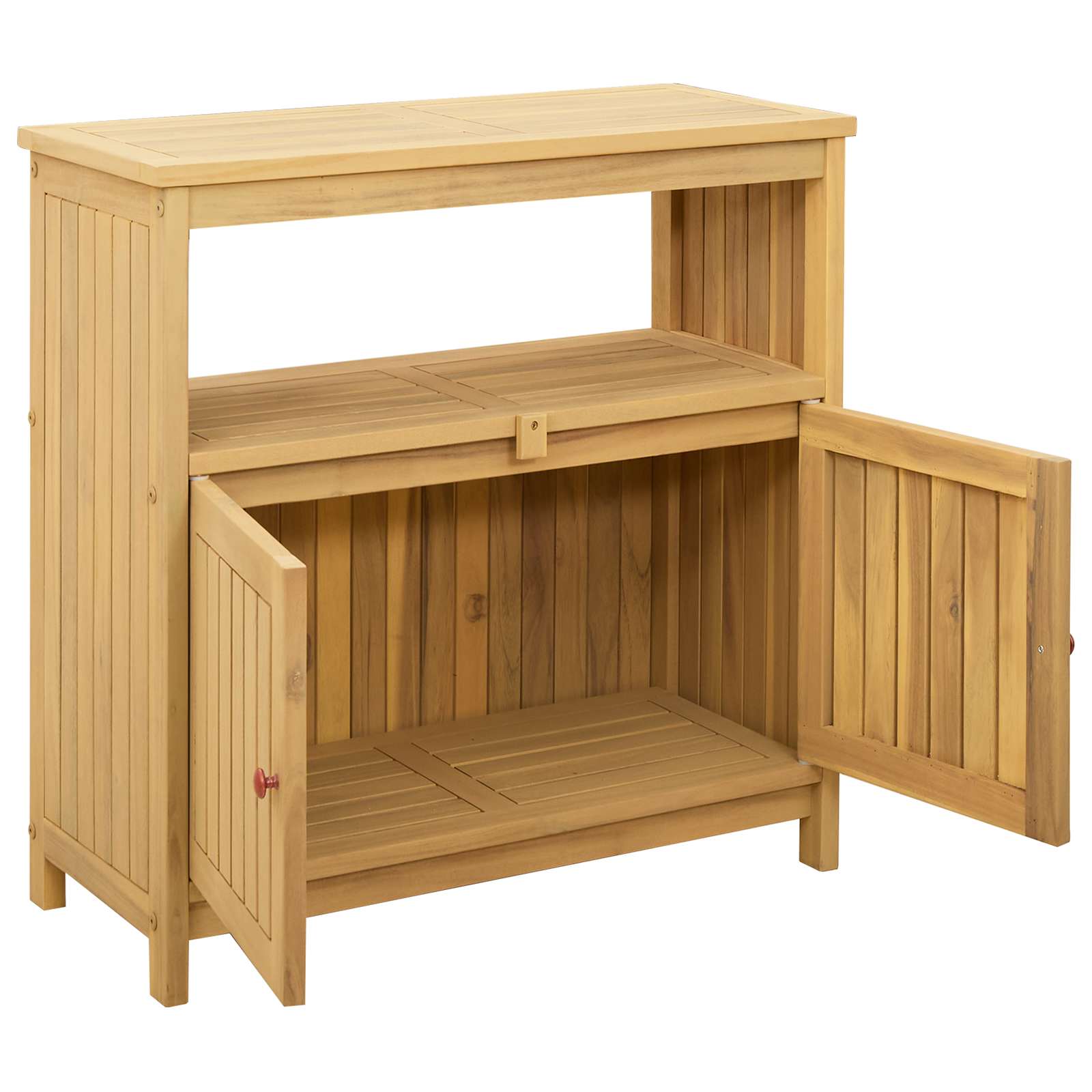 vidaXL Stół konsolowy do ogrodu Jasna akacja 80 x 35 x 75 cm