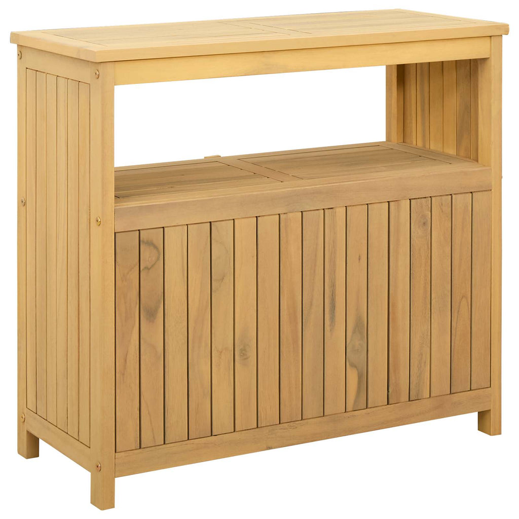 vidaXL Stół konsolowy do ogrodu Jasna akacja 80 x 35 x 75 cm