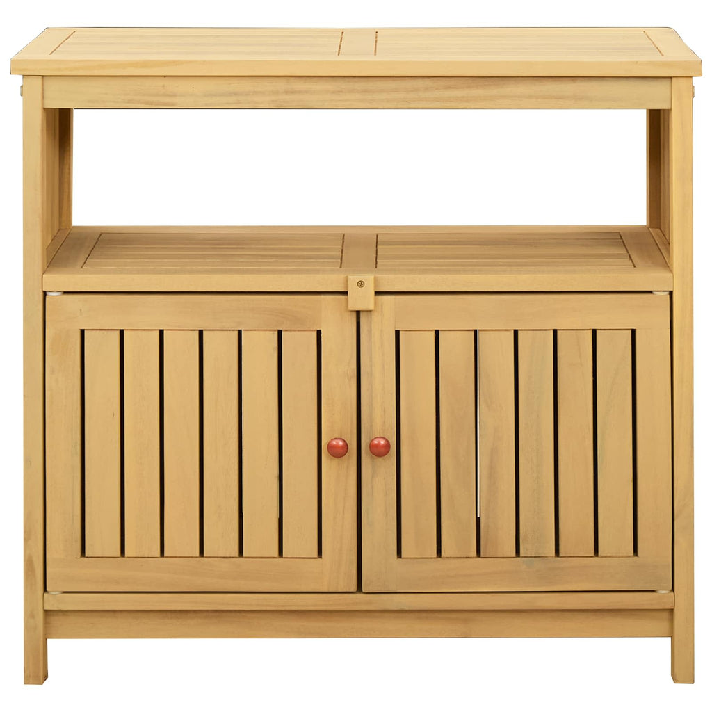 vidaXL Stół konsolowy do ogrodu Jasna akacja 80 x 35 x 75 cm