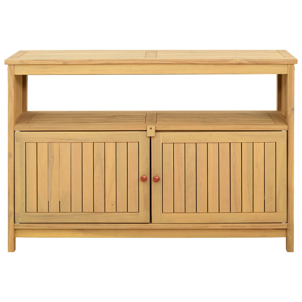 vidaXL Stół konsolowy do ogrodu z półką Jasna akacja 110 x 35 x 75 cm