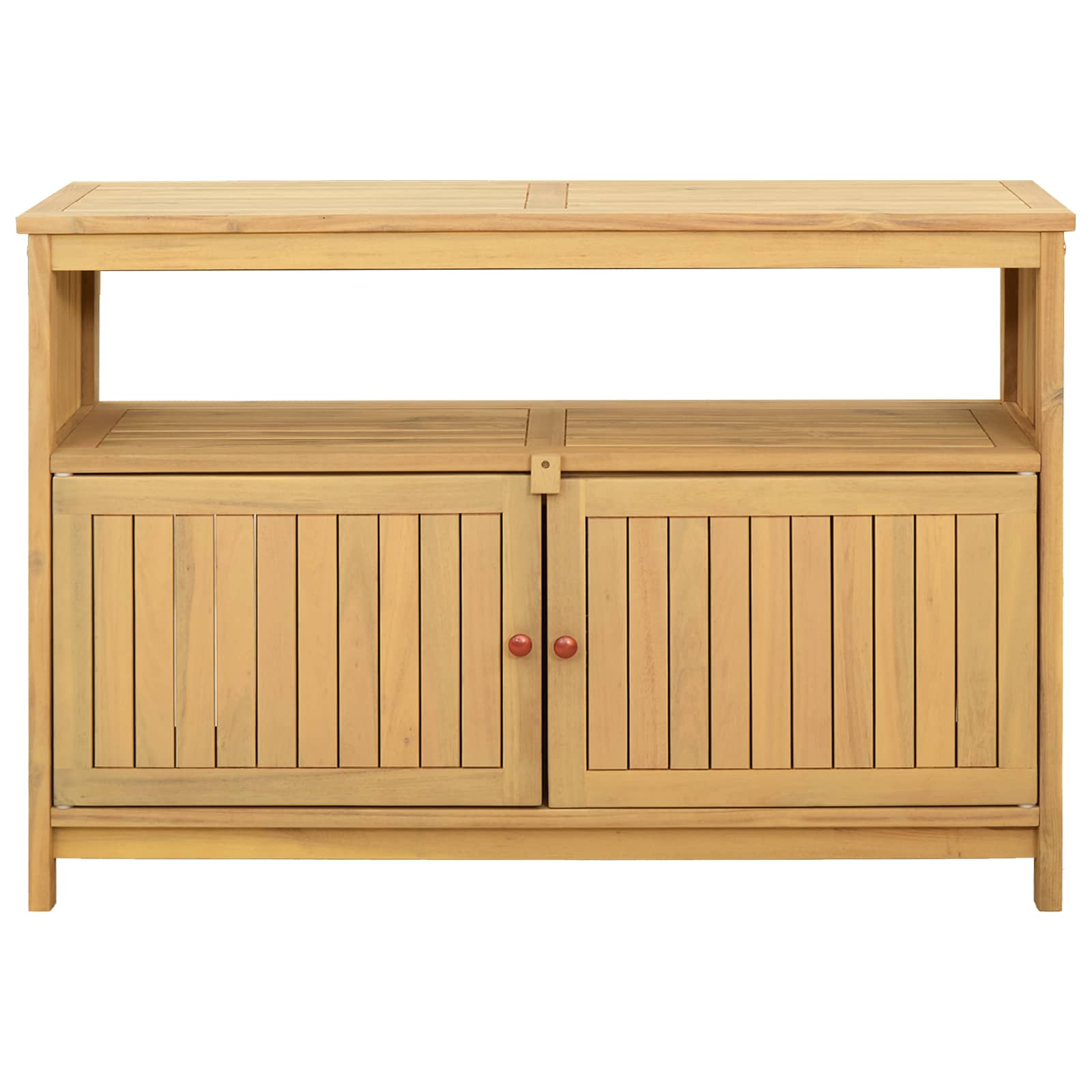 vidaXL Stół konsolowy do ogrodu z półką Jasna akacja 110 x 35 x 75 cm