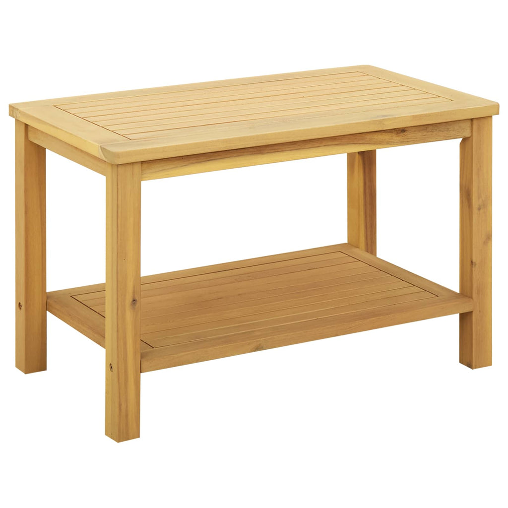vidaXL Stolik boczny Olej Naturalny 70 x 40 x 45 cm Lite Drewno Akacji