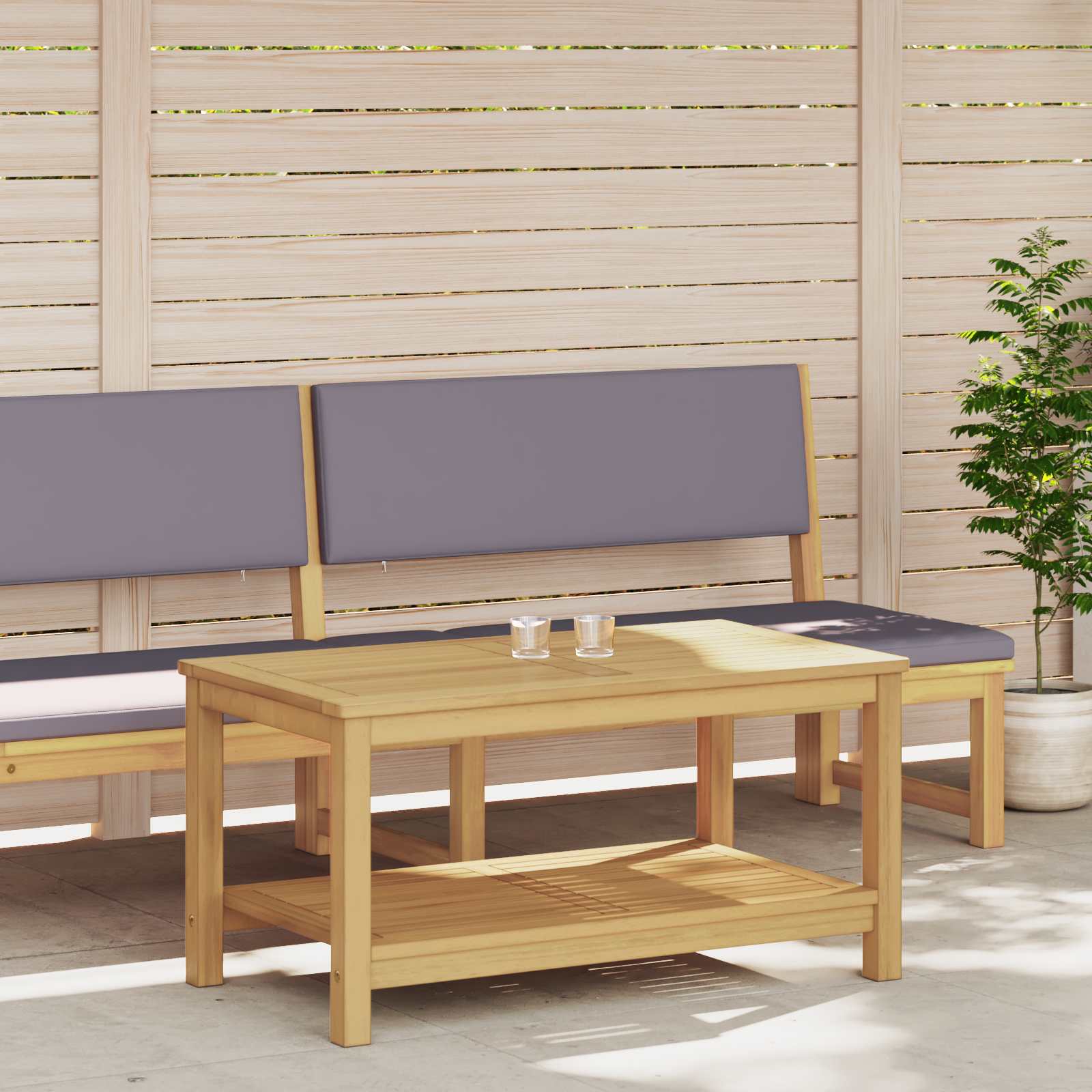 vidaXL Stolik boczny Olej Naturalny 90 x 50 x 45 cm Lite Drewno Akacji