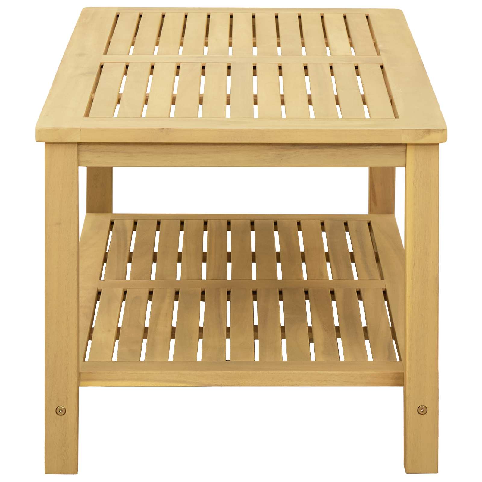 vidaXL Stolik boczny Olej Naturalny 90 x 50 x 45 cm Lite Drewno Akacji