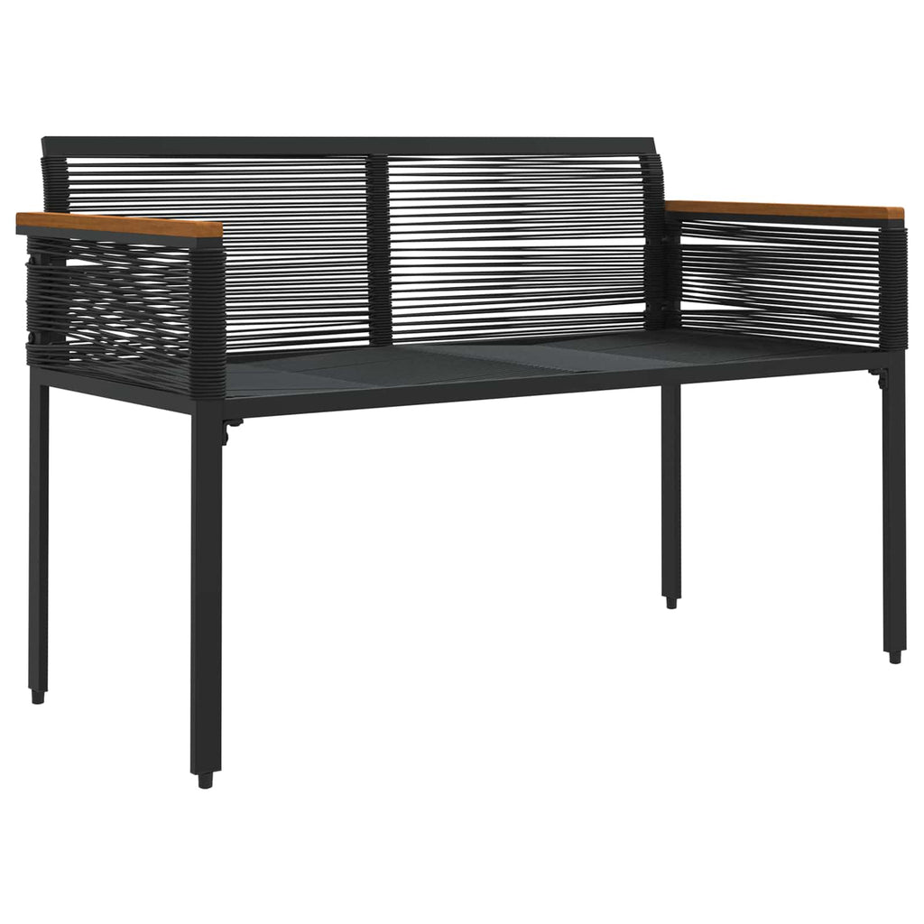 vidaXL Ławka ogrodowa Czarny i kremowo-biały 117 x 54 x 74.5 cm