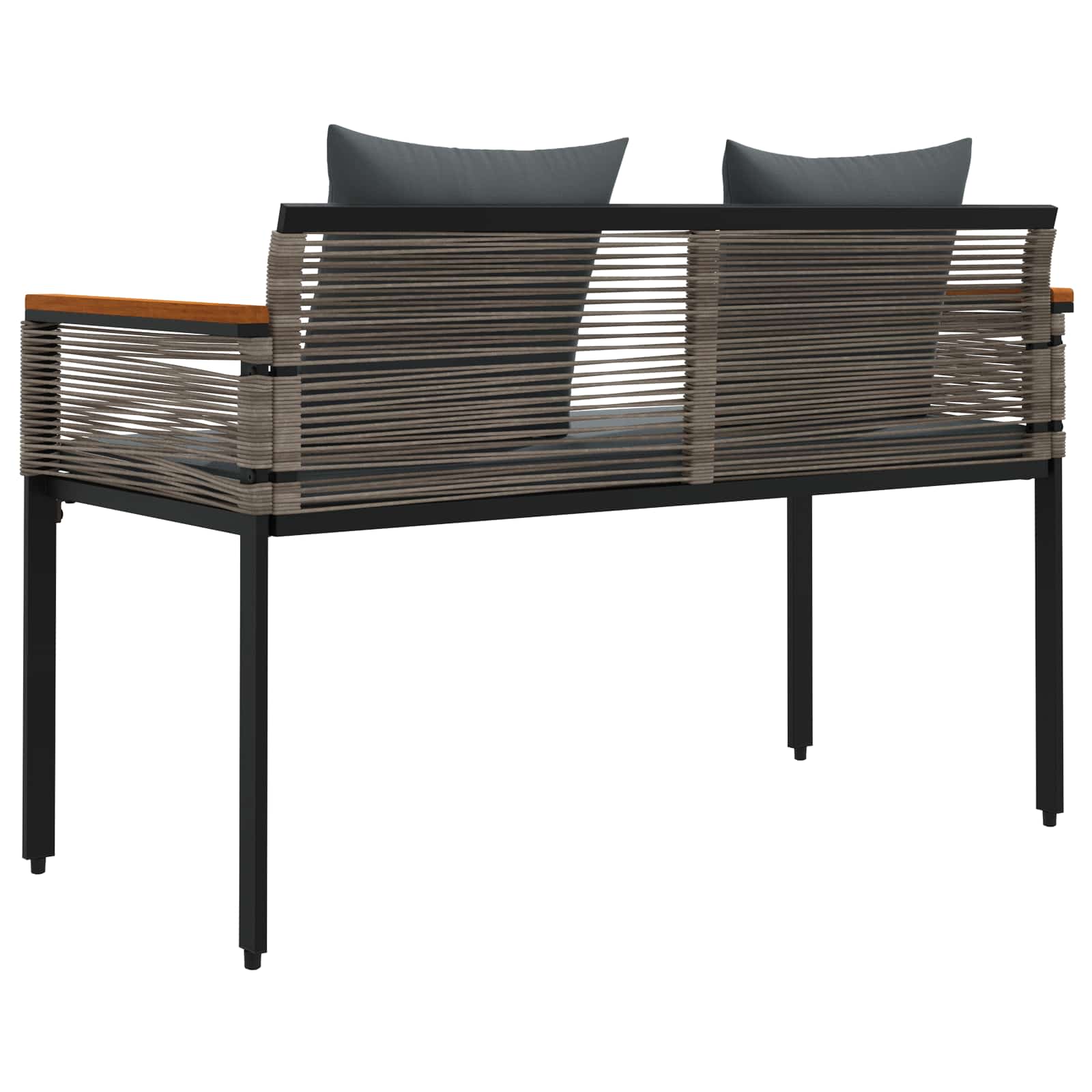 vidaXL Ławka ogrodowa Szary i ciemnoszary 117 x 54 x 74.5 cm