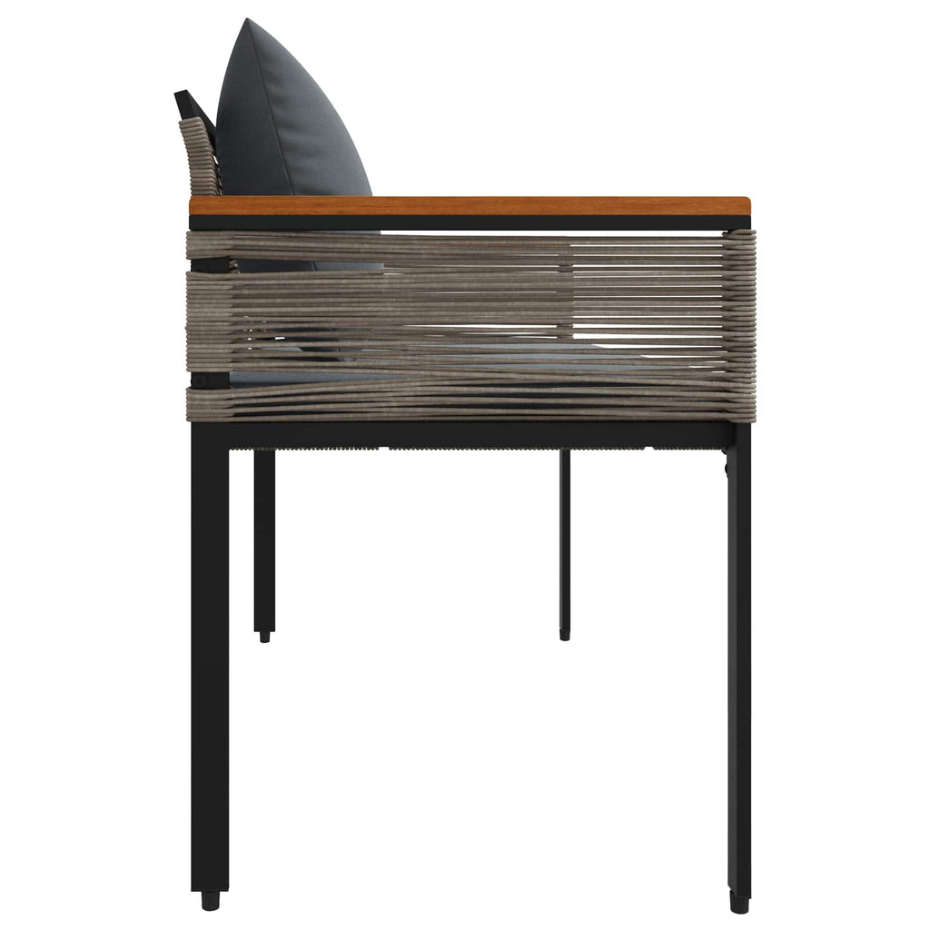 vidaXL Ławka ogrodowa Szary i ciemnoszary 117 x 54 x 74.5 cm