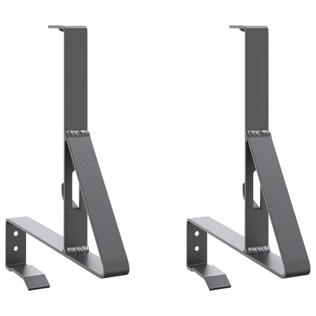 vidaXL Wsparcie dla zabezpieczenia śniegu 2 pcs Antracyt Stal