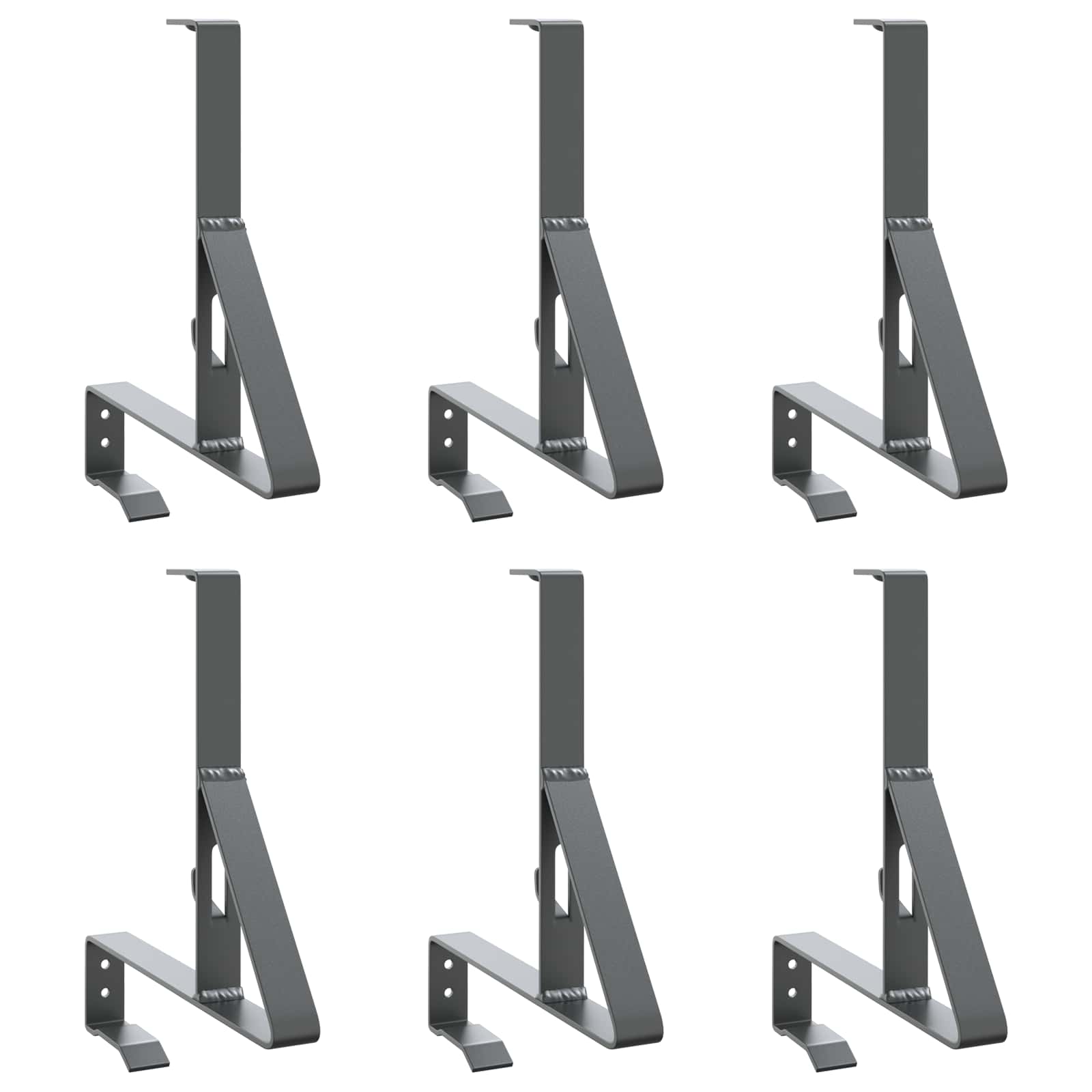 vidaXL Wsparcie dla zabezpieczenia śniegu 6 pcs Antracyt Stal