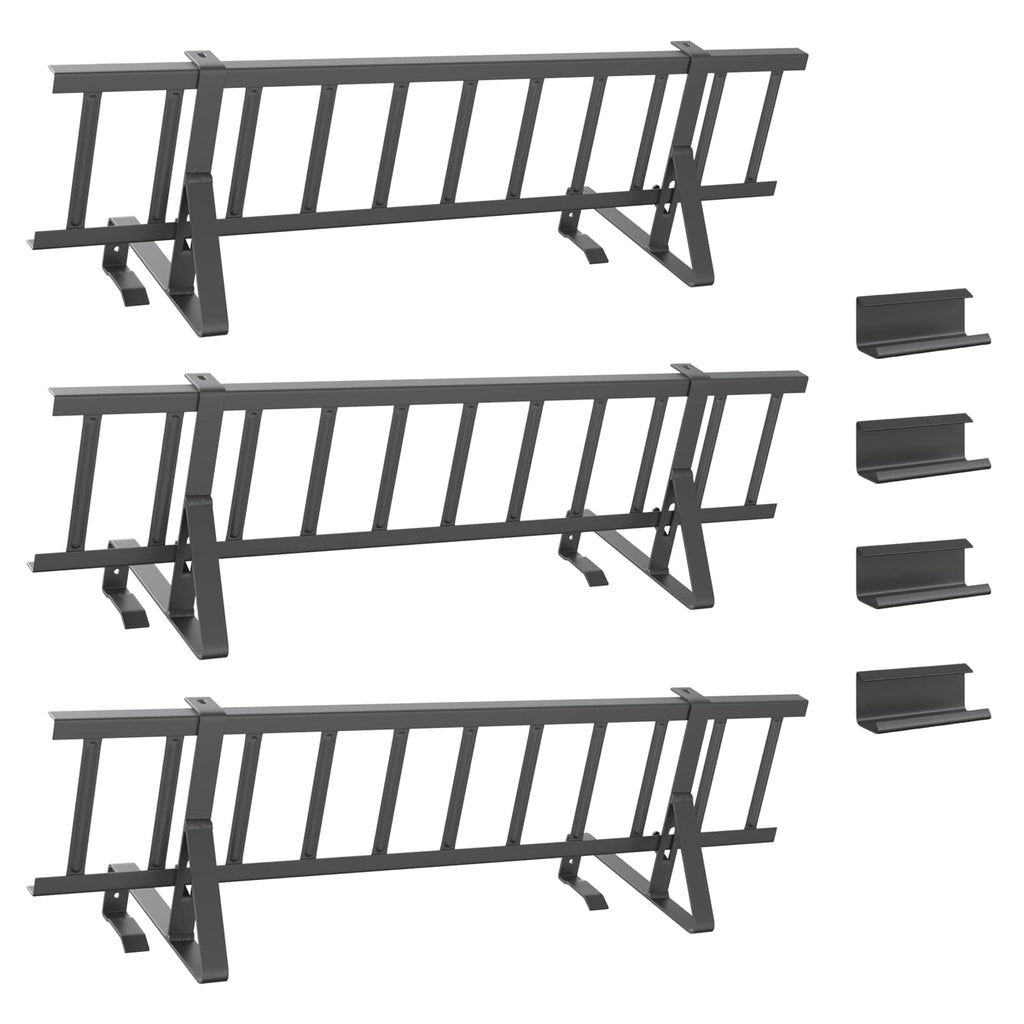 vidaXL Stróż śniegu na dachu Antracyt 300 x 29,5 x 34,5 cm Stal
