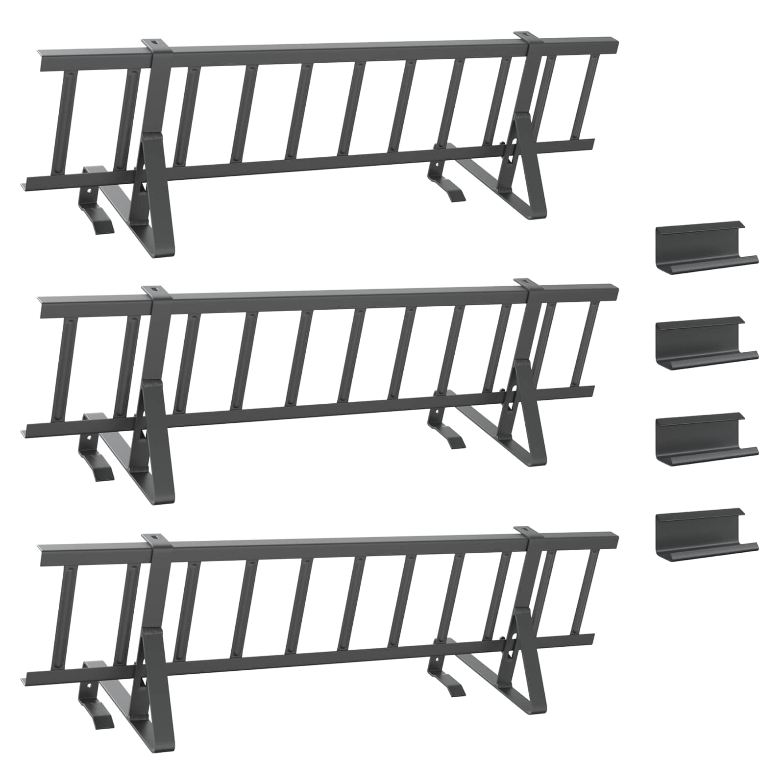 vidaXL Stróż śniegu na dachu Antracyt 300 x 29,5 x 34,5 cm Stal