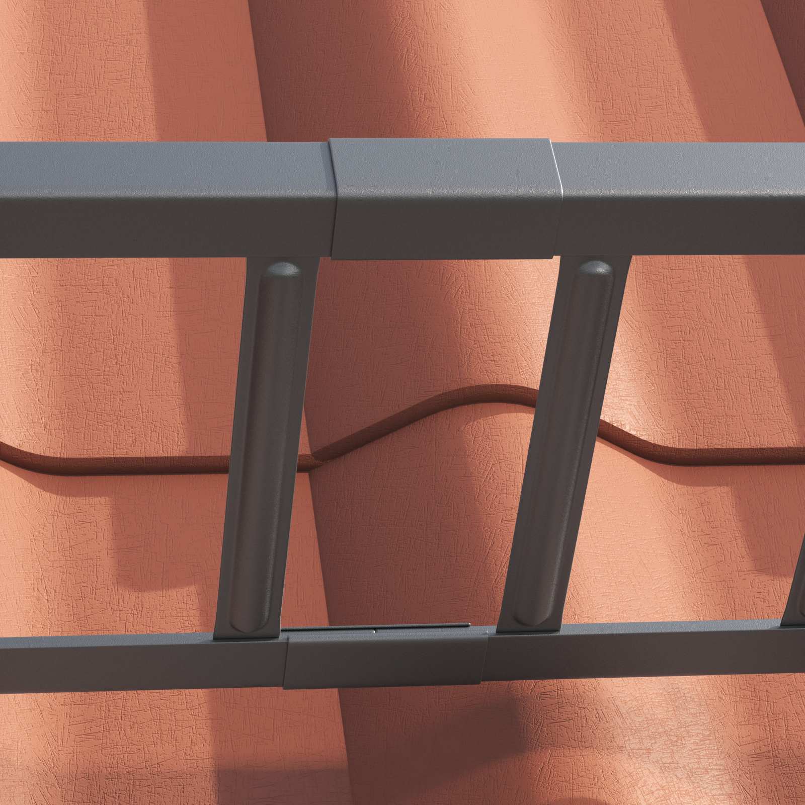 vidaXL Stróż śniegu na dachu Antracyt 100 x 2,5 x 20 cm Stal