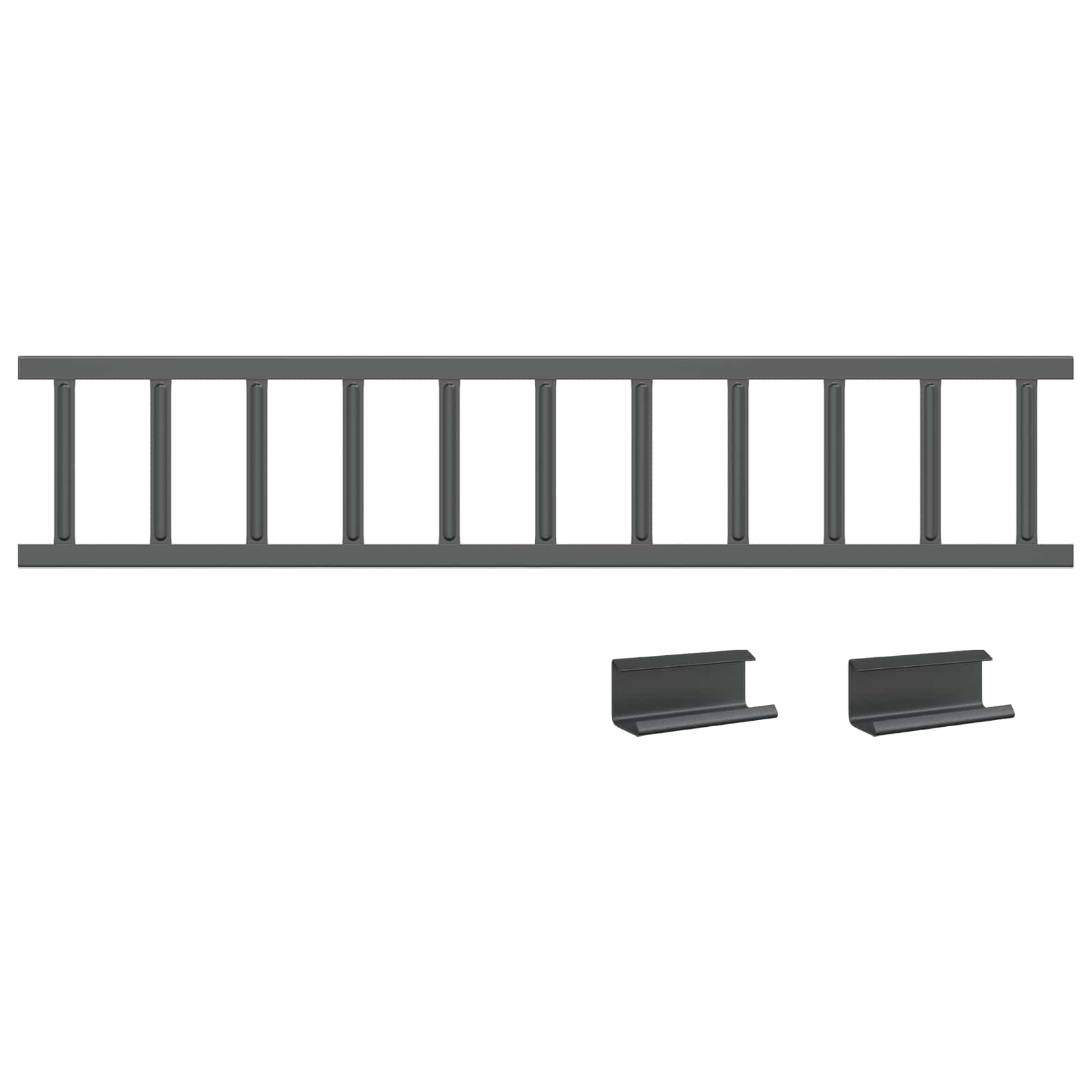 vidaXL Stróż śniegu na dachu Antracyt 300 x 2,5 x 20 cm Stal