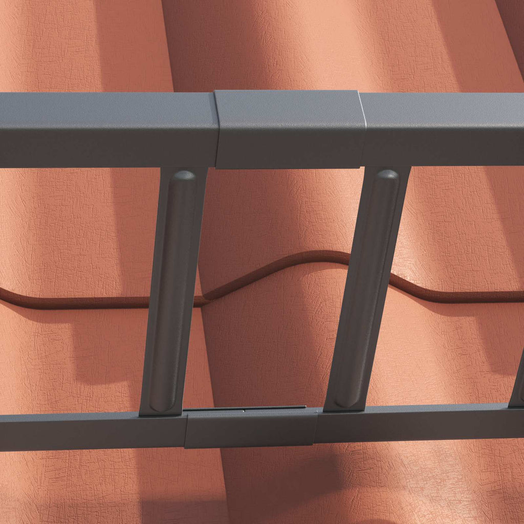 vidaXL Stróż śniegu na dachu Antracyt 600 x 2,5 x 20 cm Stal