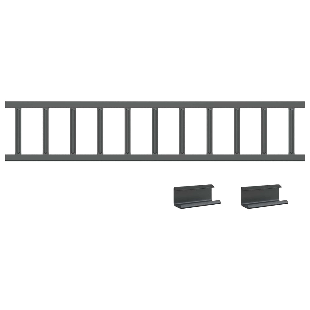 vidaXL Stróż śniegu na dachu Antracyt 600 x 2,5 x 20 cm Stal