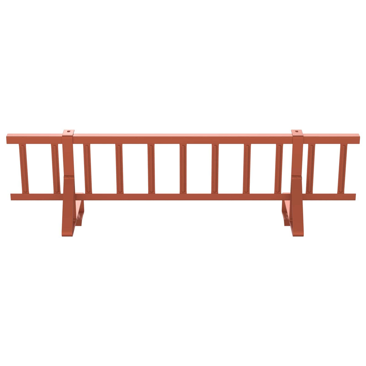 vidaXL Stróż śniegu na dachu czerwony 100 x 29,5 x 34,5 cm Stal