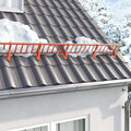 vidaXL Stróż śniegu na dachu Czerwony 300 x 29,5 x 34,5 cm Stal