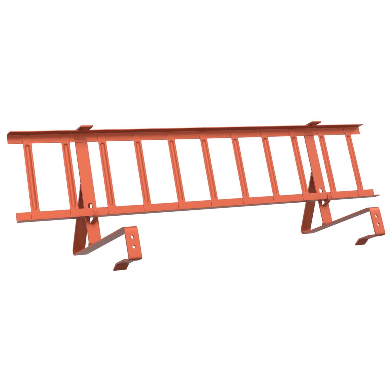 vidaXL Stróż śniegu na dachu Czerwony 300 x 29,5 x 34,5 cm Stal