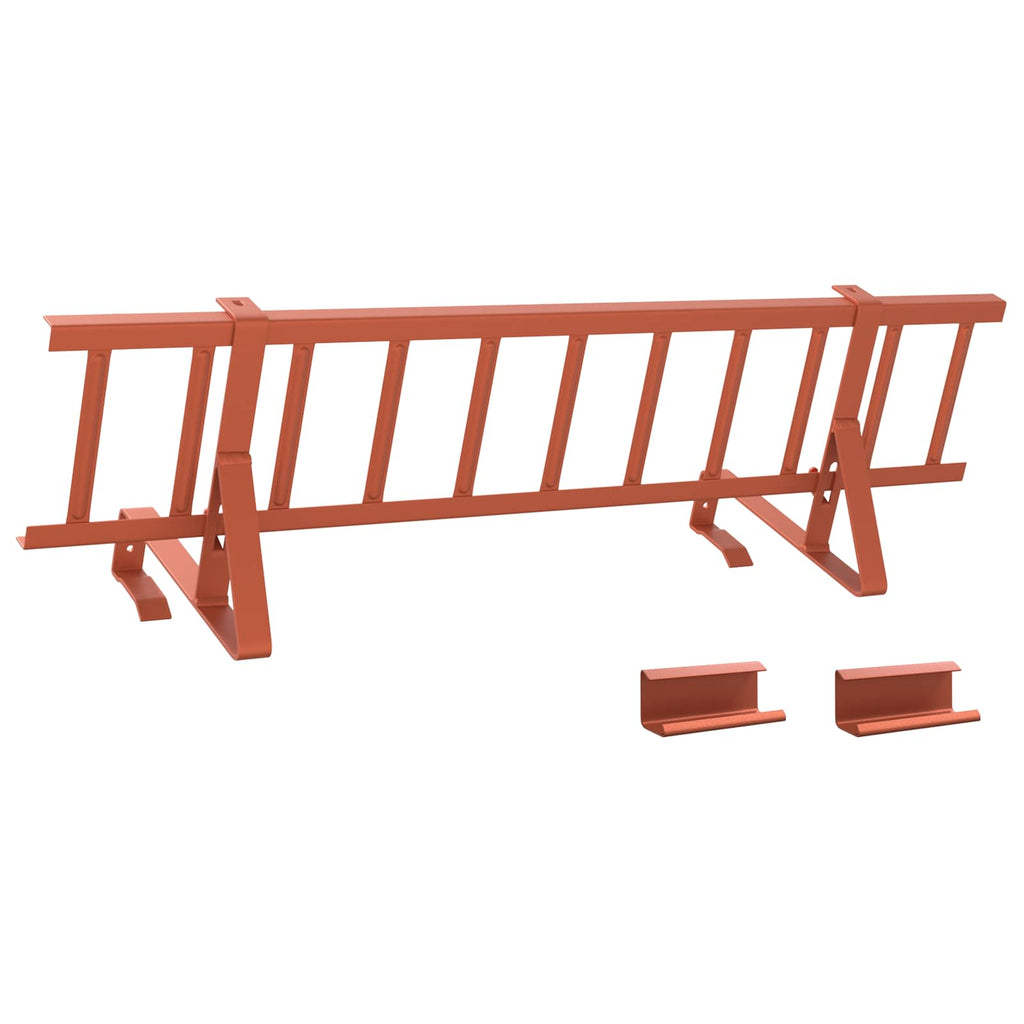 vidaXL Stróż śniegu na dachu Czerwony 800 x 29,5 x 34,5 cm Stal