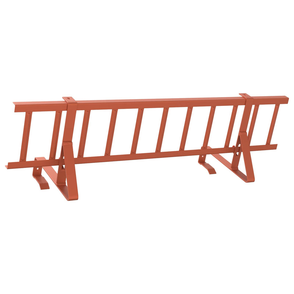vidaXL Stróż śniegu na dachu Czerwony 800 x 29,5 x 34,5 cm Stal