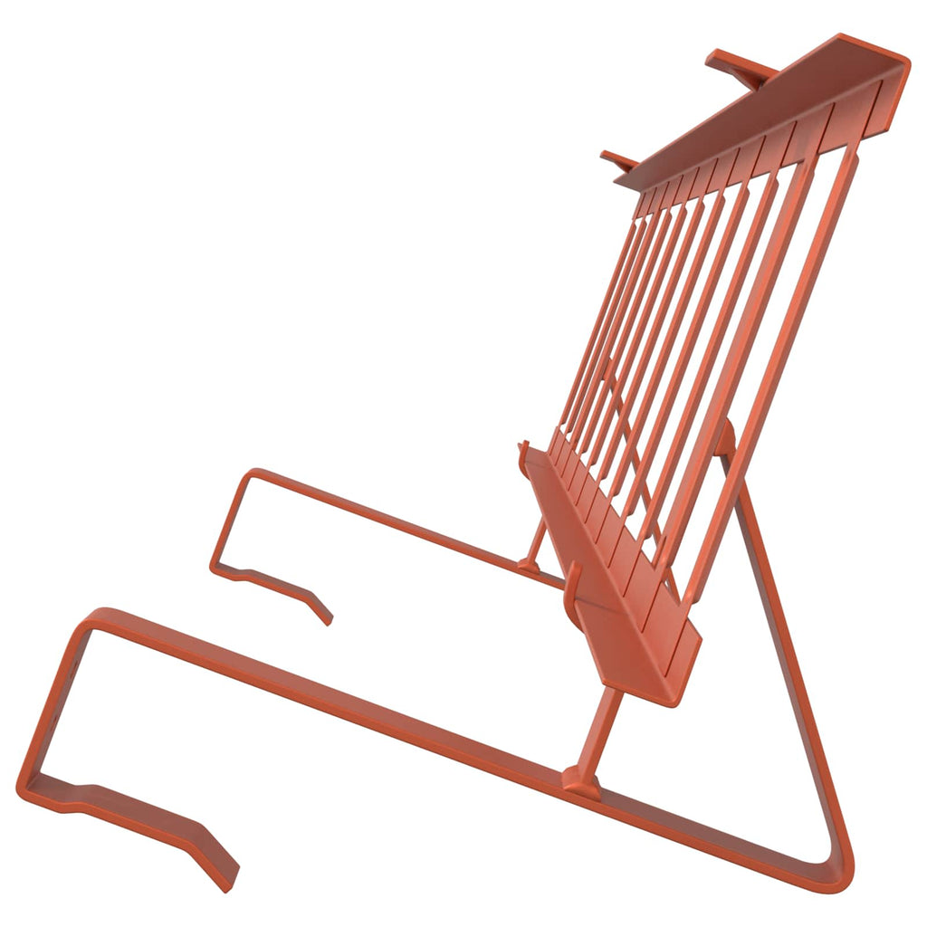 vidaXL Stróż śniegu na dachu Czerwony 800 x 29,5 x 34,5 cm Stal