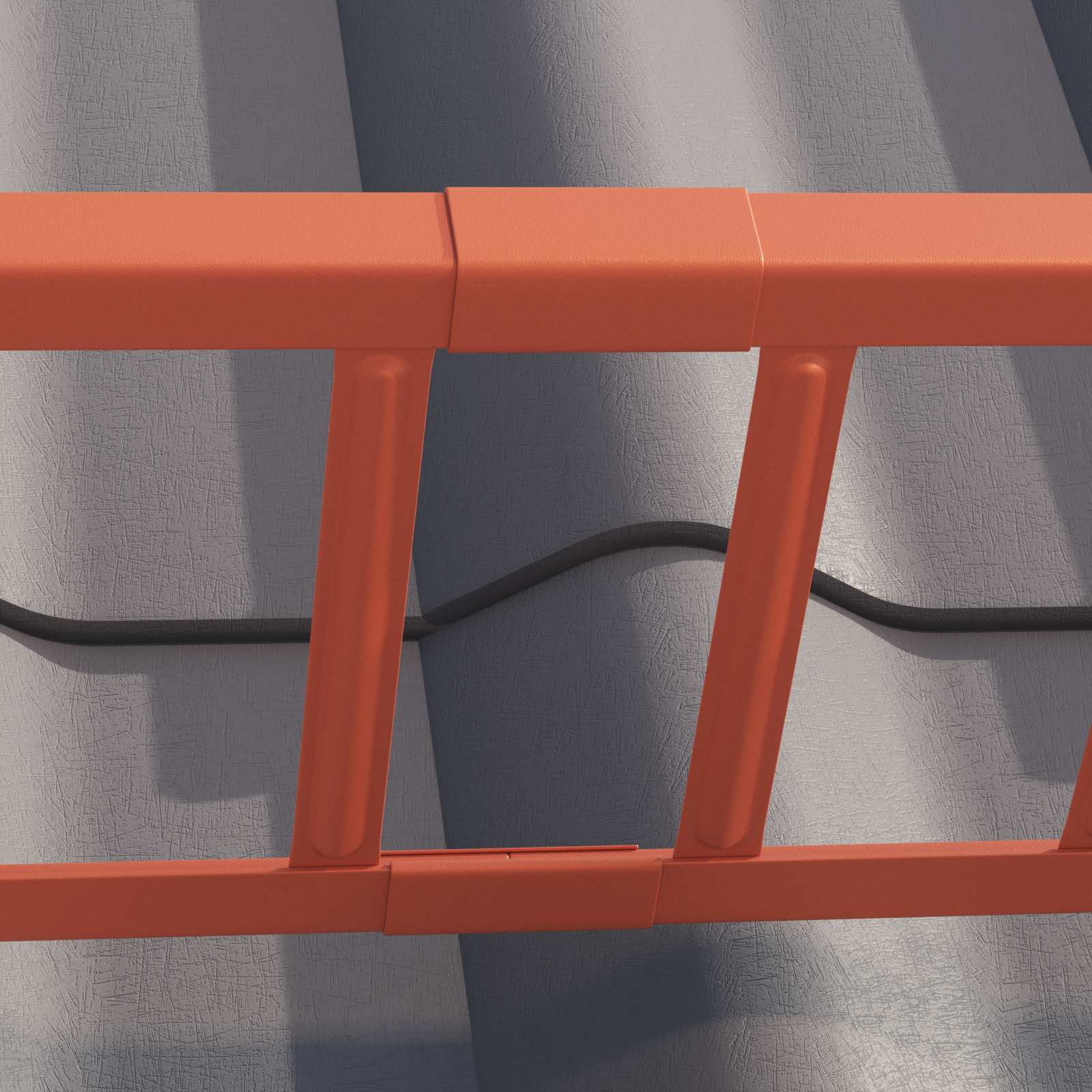 vidaXL Stróż śniegu na dachu Czerwony 1200 x 2,5 x 20 cm Stal