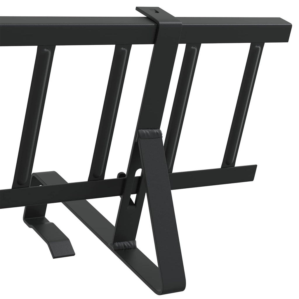 vidaXL Stróż śniegu na dachu Czarny 300 x 29,5 x 34,5 cm Stal
