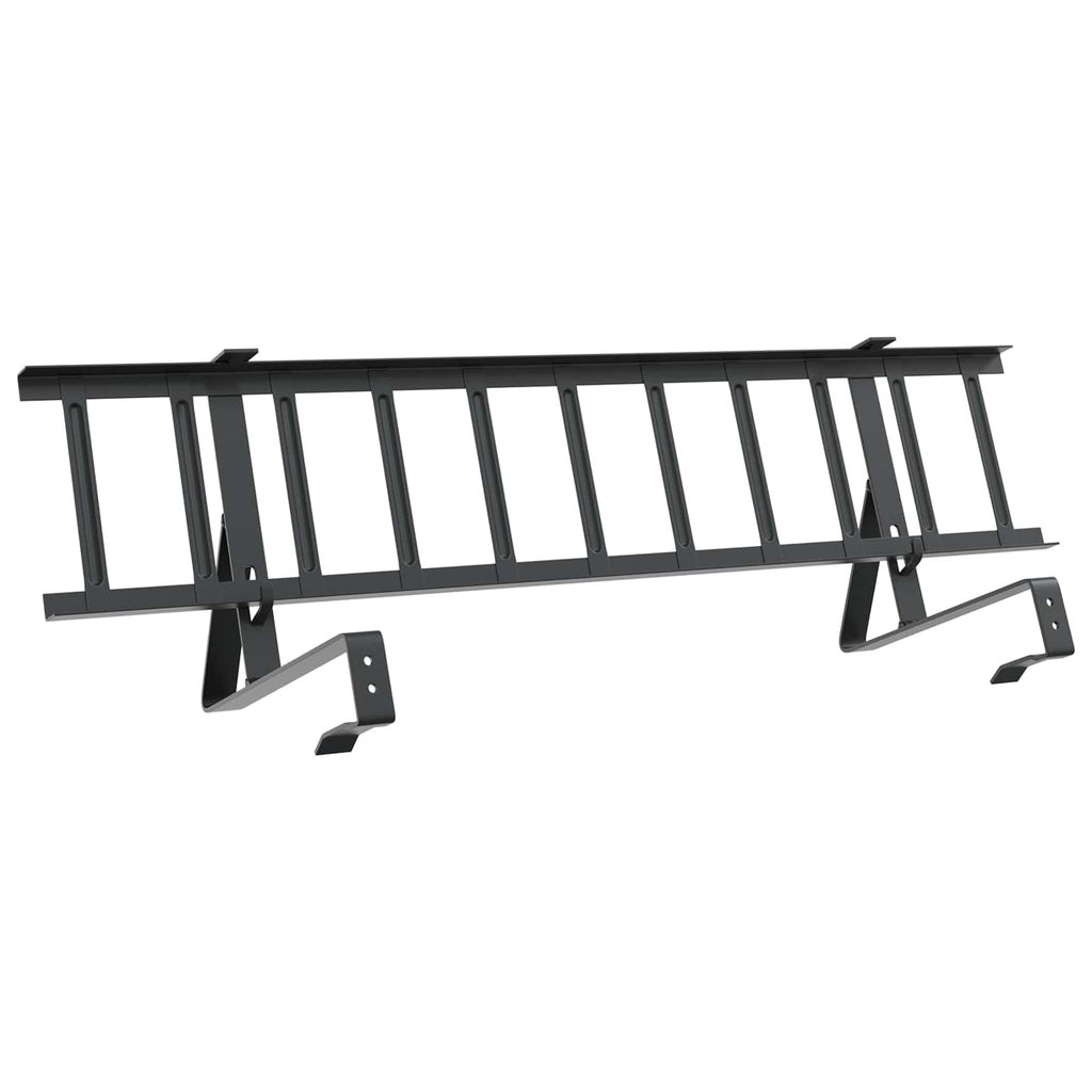 vidaXL Stróż śniegu na dachu Czarny 300 x 29,5 x 34,5 cm Stal