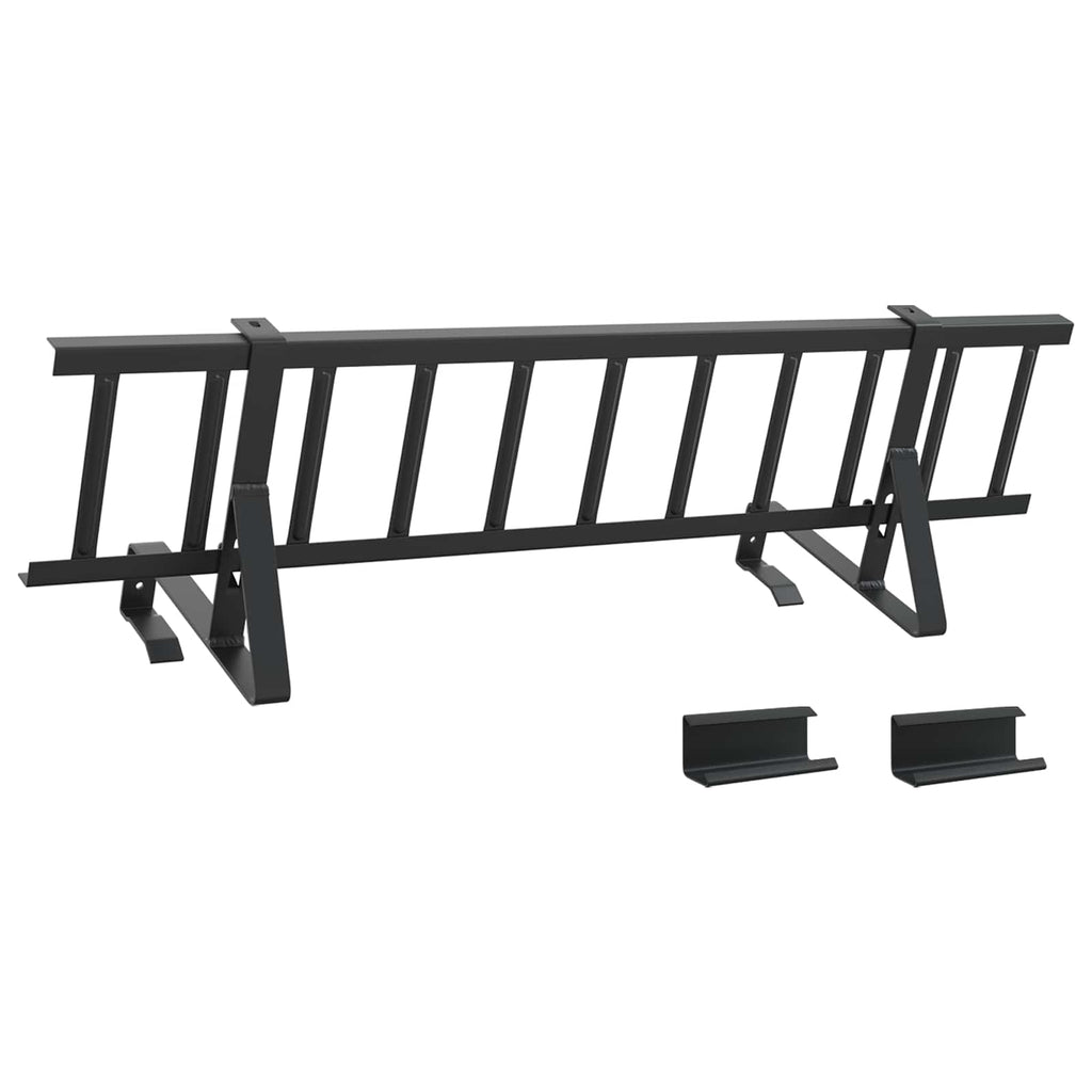 vidaXL Stróż śniegu na dachu Czarny 800 x 29,5 x 34,5 cm Stal