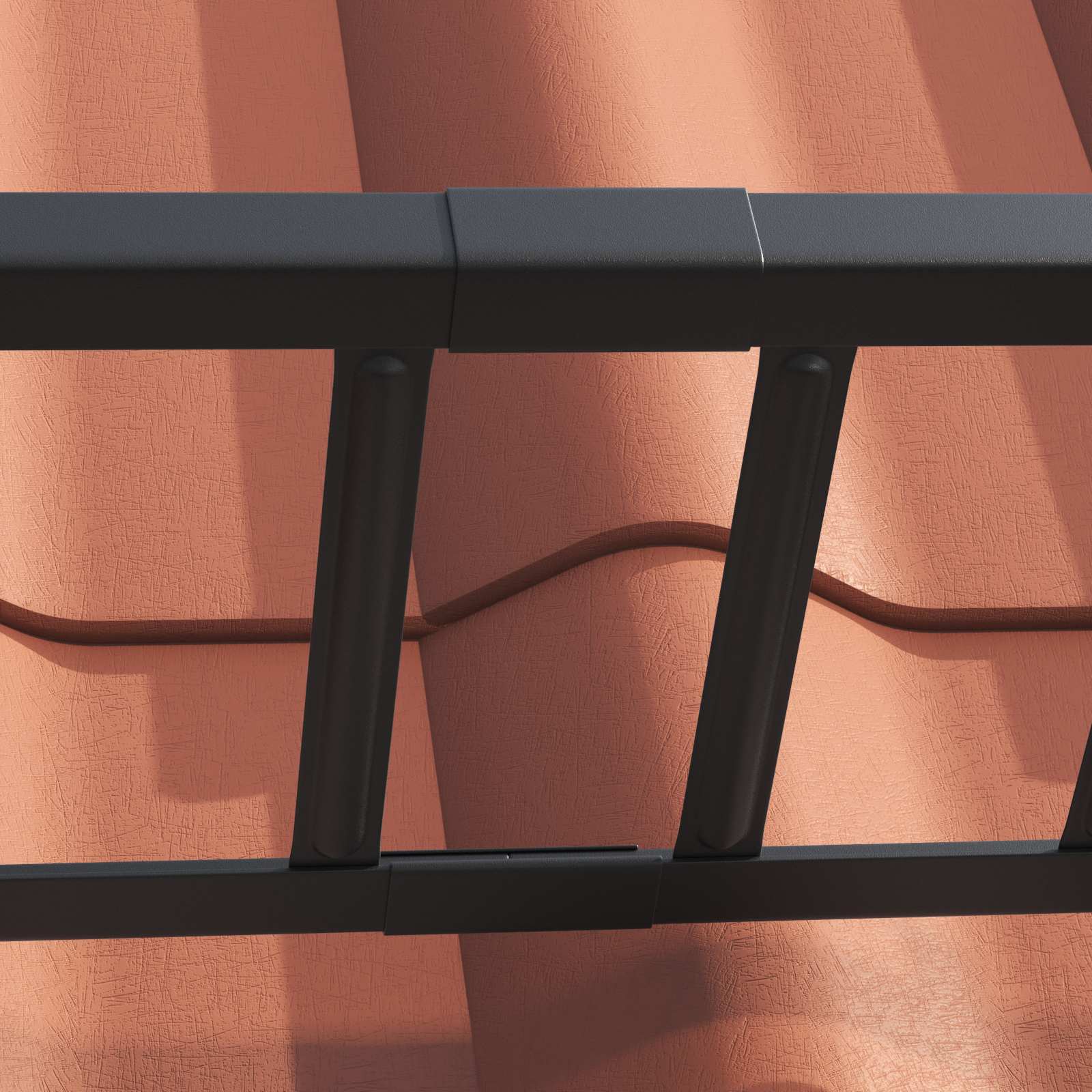 vidaXL Stróż śniegu na dachu Czarny 100 x 2,5 x 20 cm Stal