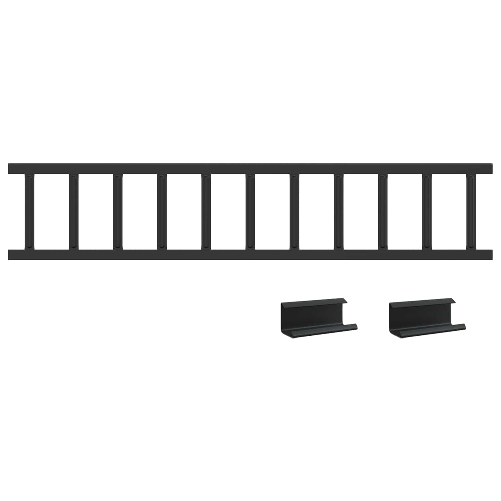 vidaXL Stróż śniegu na dachu Czarny 100 x 2,5 x 20 cm Stal